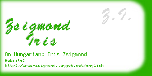 zsigmond iris business card